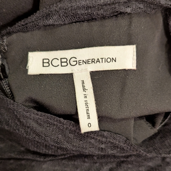 BCBGeneration Black Romper With Mesh Detail - Picture 5 of 6